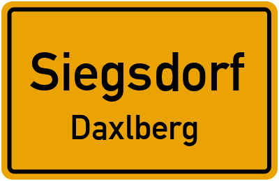 Ortsschild Siegsdorf Daxlberg