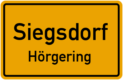 Ortsschild Siegsdorf Hörgering