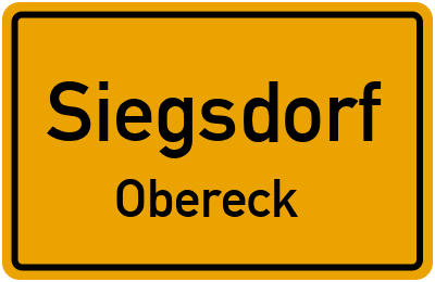 Ortsschild Siegsdorf Obereck