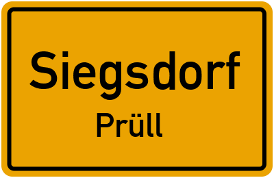 Ortsschild Siegsdorf Prüll