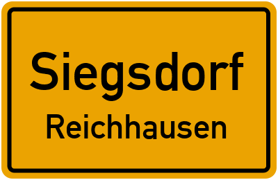 Ortsschild Siegsdorf Reichhausen