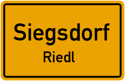 Ortsschild Siegsdorf Riedl
