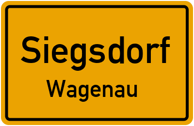 Ortsschild Siegsdorf Wagenau