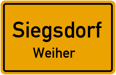 Ortsschild Siegsdorf Weiher