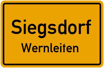 Ortsschild Siegsdorf Wernleiten