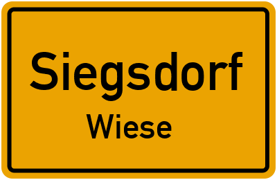 Ortsschild Siegsdorf Wiese