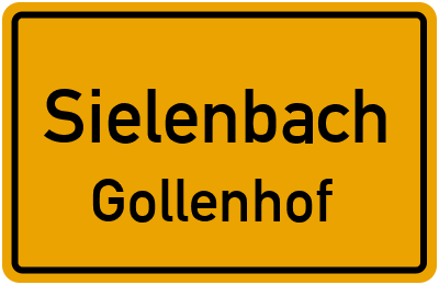 Ortsschild Sielenbach Gollenhof