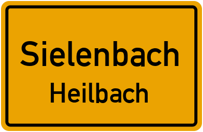 Ortsschild Sielenbach Heilbach