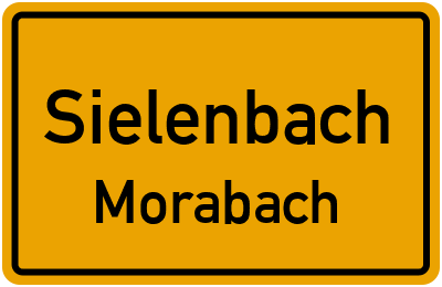 Ortsschild Sielenbach Morabach