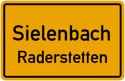 Straßenverzeichnis Sielenbach Raderstetten