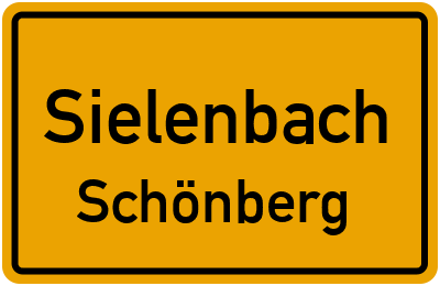 Ortsschild Sielenbach Schönberg