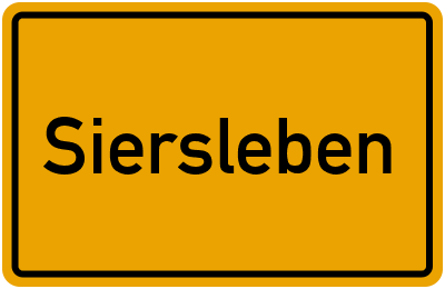 Ortsschild von Gemeinde Siersleben in Sachsen-Anhalt