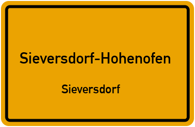 Straßenverzeichnis Sieversdorf-Hohenofen Sieversdorf