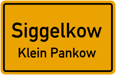 Straßenverzeichnis Siggelkow Klein Pankow