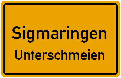 Ortsschild Sigmaringen Unterschmeien