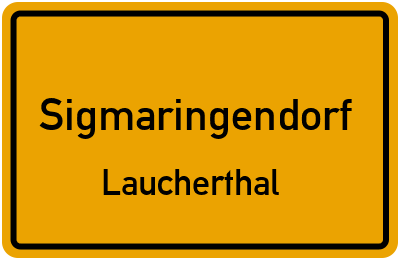 Ortsschild Sigmaringendorf Laucherthal