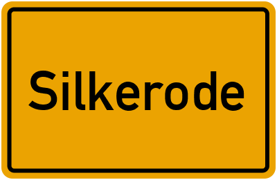 Ortsschild von Gemeinde Silkerode in Thüringen