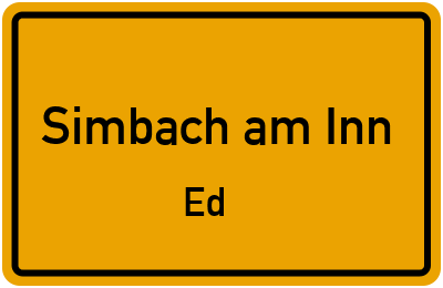 Ortsschild Simbach am Inn Ed