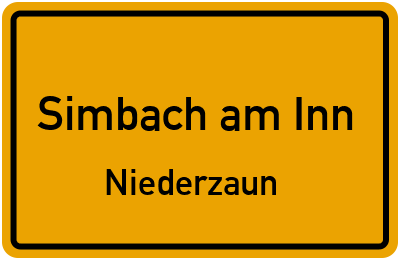 Straßenverzeichnis Simbach am Inn Niederzaun