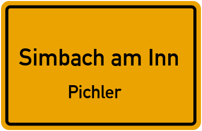 Ortsschild Simbach am Inn Pichler