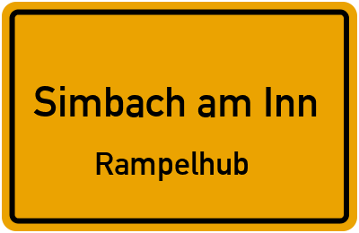 Ortsschild Simbach am Inn Rampelhub