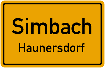 Ortsschild Simbach Haunersdorf