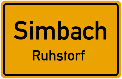 Ortsschild Simbach Ruhstorf