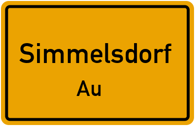 Straßenverzeichnis Simmelsdorf Au