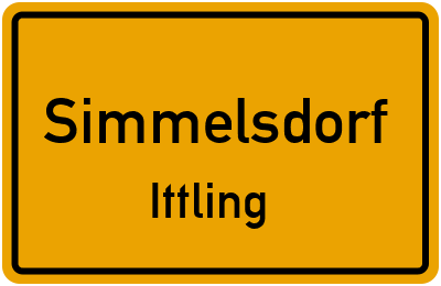 Ortsschild Simmelsdorf Ittling