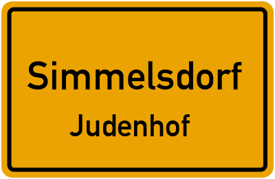 Ortsschild Simmelsdorf Judenhof