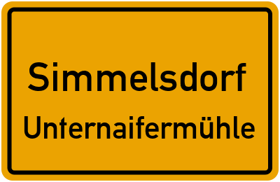 Straßenverzeichnis Simmelsdorf Unternaifermühle
