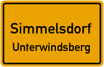 Straßenverzeichnis Simmelsdorf Unterwindsberg