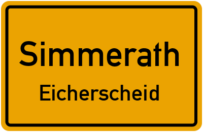Ortsschild Simmerath Eicherscheid
