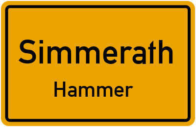 Ortsschild Simmerath Hammer
