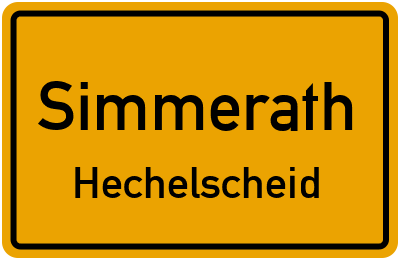 Straßenverzeichnis Simmerath Hechelscheid