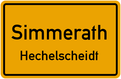 Straßenverzeichnis Simmerath Hechelscheidt