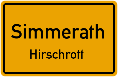 Straßenverzeichnis Simmerath Hirschrott