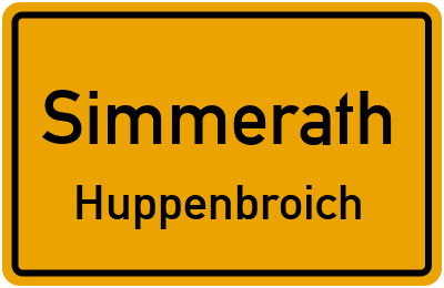 Straßenverzeichnis Simmerath Huppenbroich