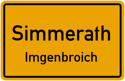 Straßenverzeichnis Simmerath Imgenbroich