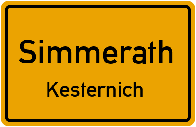 Ortsschild Simmerath Kesternich