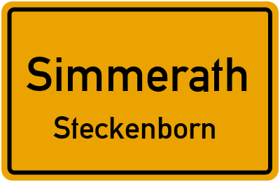 Ortsschild Simmerath Steckenborn