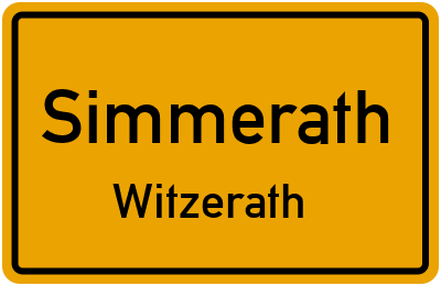 Straßenverzeichnis Simmerath Witzerath