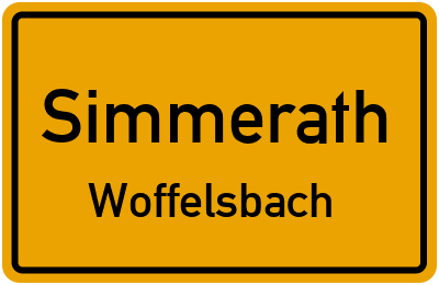 Ortsschild Simmerath Woffelsbach