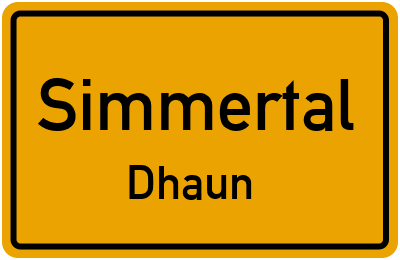 Straßenverzeichnis Simmertal Dhaun