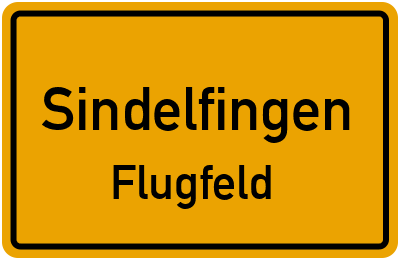 Ortsschild Sindelfingen Flugfeld