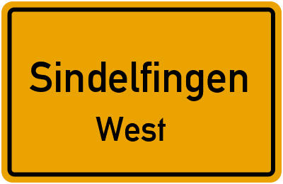 Ortsschild Sindelfingen West