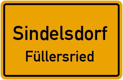 Ortsschild Sindelsdorf Füllersried