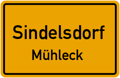 Ortsschild Sindelsdorf Mühleck