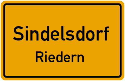 Ortsschild Sindelsdorf Riedern