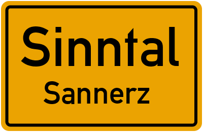 Straßenverzeichnis Sinntal Sannerz
